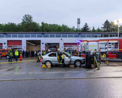 Übung bei der Feuerwehr Marbach